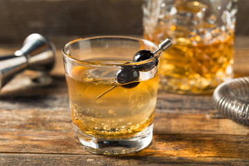 Boozy Bourbon Old Fashioned with Maraschino Cherries