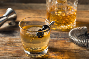Boozy Bourbon Old Fashioned with Maraschino Cherries