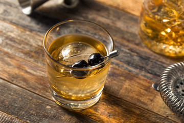 Boozy Bourbon Old Fashioned with Maraschino Cherries