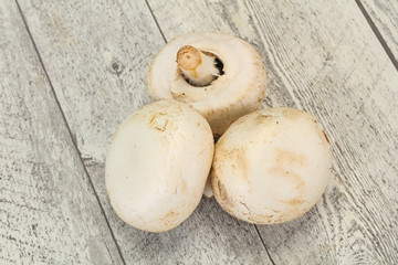 Raw Champignon heap for cooking
