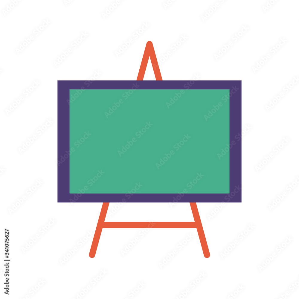 Poster chalkboard school element flat style