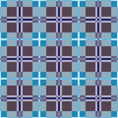 Blue and brown tartan plaid