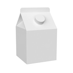 Fototapeta premium White milk container mockup. 3d render