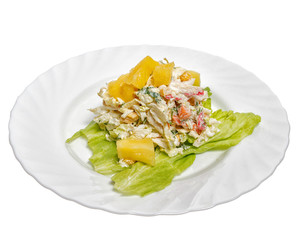 Salad on a white background