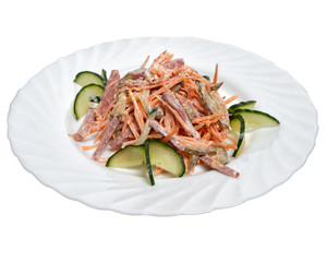 Salad on a white background
