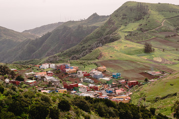 Fototapeta premium Landscape Anaga Park and the town of Las Mercedes from the observation deck