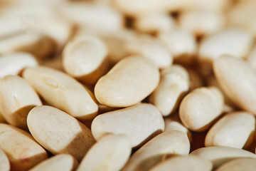 Fototapeta na wymiar Close up white beans background, white beans seeds. Macro shot