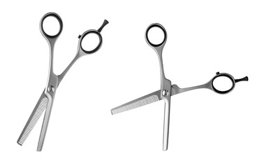 New thinning scissors on white background