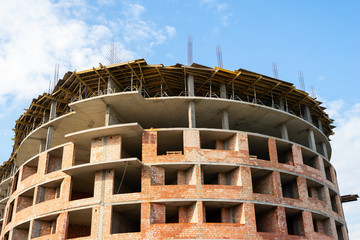 brickwork of a building under construction