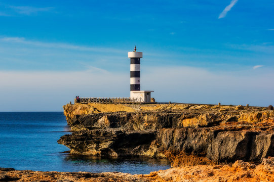 Spain, Balearic Islands, Mallorca, Colonia Sant Jordi, lighthouse