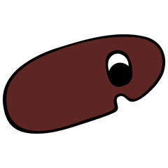 Virus, bacterium, microbe, pathogen. Color vector illustration. Microorganism on an isolated background. Medical topics. Coronavirus. The spread of a dangerous infection. Cartoon style.