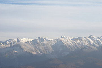 Fototapeta na wymiar winter mountains in the snow