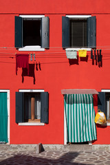  Colorful houses at Burano island Italy