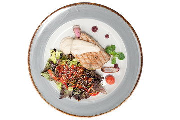 pork steak on a white background