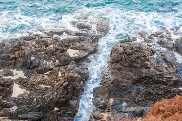 Mer en bretagne côte sauvage