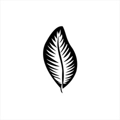 Vector leaf | logo design | for template.