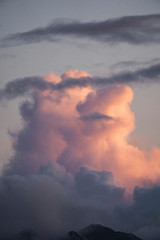 Fototapeta na wymiar Pink clouds background