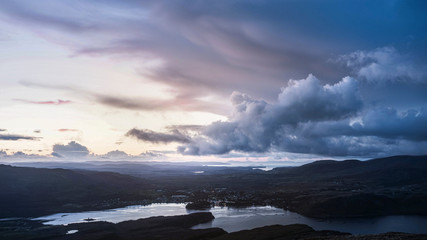 Cloudy sky over Scotland
