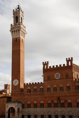 Fototapeta na wymiar Architectonic heritage in the old town of Siena
