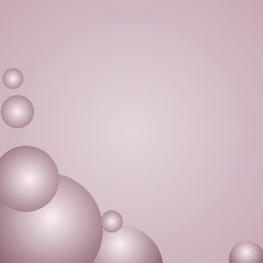 Beautiful purple background with balls in the lower left corner. Vector illustration. Stock Photo.