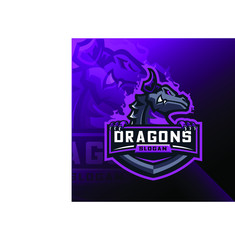 vector illustration of a dragon esport logo
