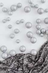 Silver Christmas decorations background