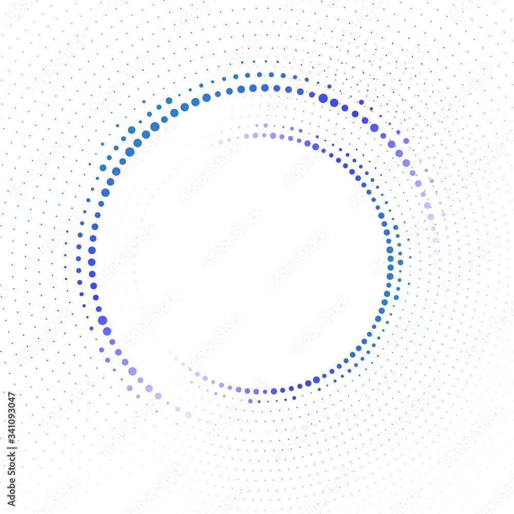 Poster Color abstract halftone circle design element. Vector illustration