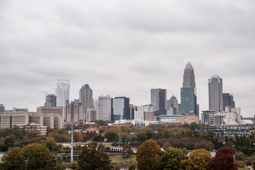 Obraz premium city skyline of Charlotte North Carolina