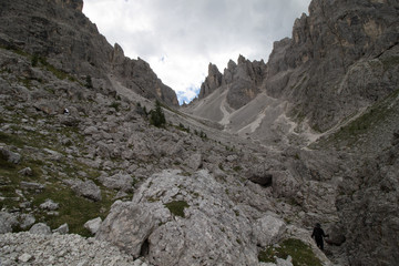 Beautiful mountain panorama in the Italian Dolomites