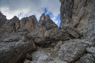 Beautiful mountain panorama in the Italian Dolomites