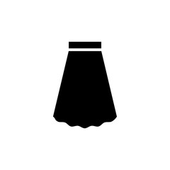 Skirt icon, logo isolated on white background