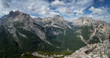 Beautiful mountain panorama in the Italian Dolomites