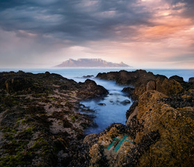 Table Mountain coast in Cape Town South Africa