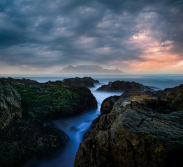 Table Mountain coast in Cape Town South Africa