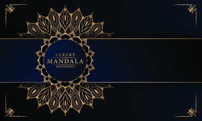 Luxury mandala background with golden arabesque pattern arabic 
islamic east style.decorative mandala for print, poster, cover, 
brochure, flyer, banner.