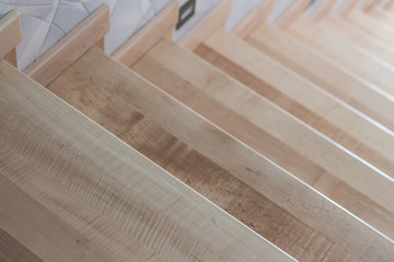 wooden stairs at home  - Powered by Adobe
