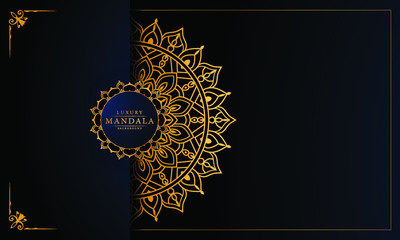 Luxury mandala background with golden arabesque pattern arabic 
islamic east style.decorative mandala for print, poster, cover, 
brochure, flyer, banner.