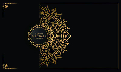 Luxury mandala background with golden arabesque pattern arabic 
islamic east style.decorative mandala for print, poster, cover, 
brochure, flyer, banner.