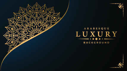 Luxury mandala background with golden arabesque pattern arabic  islamic east style.decorative mandala for print, poster, cover,  brochure, flyer, banner. © MdShahadatHossain