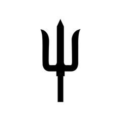 Trident icon, logo isolated on white background