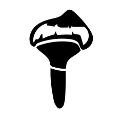 fungus plant amanite porphyria silhouette style