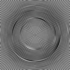 Concentric halftone lines pattern, modern stylish texture, black and white vector illustration.
