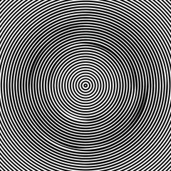 Concentric halftone lines pattern, modern stylish texture, black and white vector illustration.