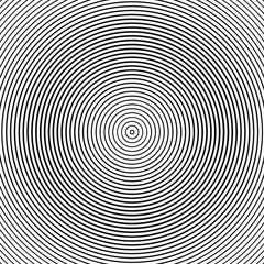 Concentric halftone lines pattern, modern stylish texture, black and white vector illustration.