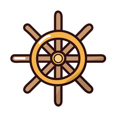 Obraz premium helm ship fill style icon