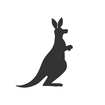 Kangaroo Icon. Logo on White Background. Vector eps 10
