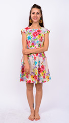 Full body shot of young beautiful woman