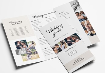Wedding Photography Trifold Brochure Layout