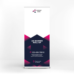 Banner design, roll-up. Stand for presentations, conferences, advertising banner for the exhibition and placement of advertising information	
