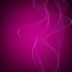 Vector illustration. Abstract background of bright wave lines